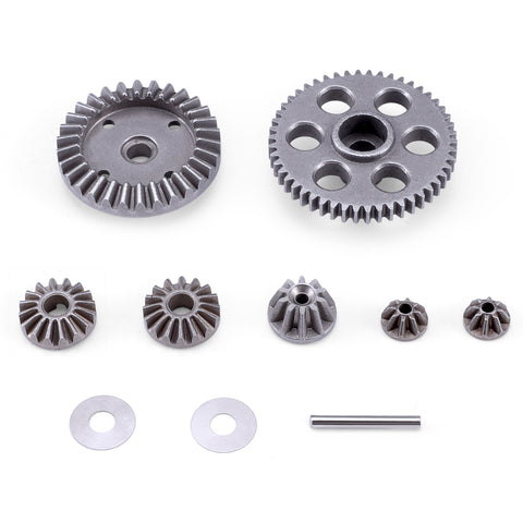 HAIBOXING RC CAR 1/16 SCALE SPARE PARTS MACHINED METAL Diff. Gears+Diff. Pinions+Drive Gear APPLY FOR HBX 16890A /16889(M16102+M16103)