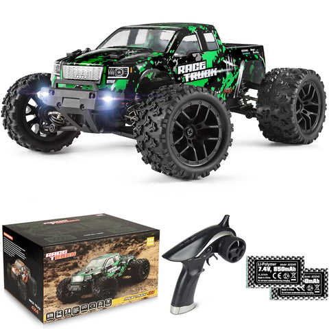 HAIBOXING 1:18 Scale All Terrain RC Car 18859E, 36 KPH High Speed 4WD Electric Vehicle with 2.4 GHz Remote Control, 4X4 Waterproof Off-Road Truck with Two Rechargeable Batteries