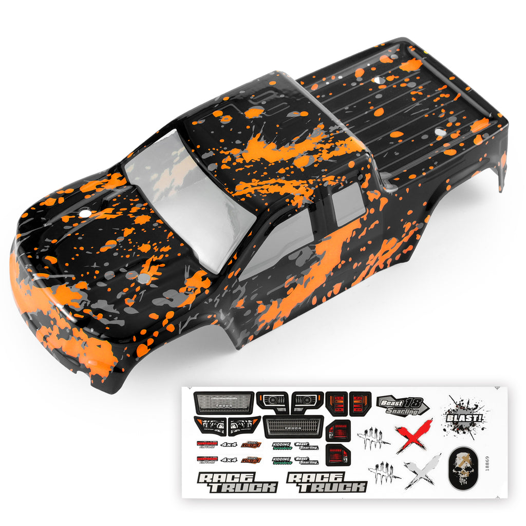 1/18TH Scale RC cars spare parts Truck Body Shell（Orange) 2020 New ver –  haiboxing-hobby